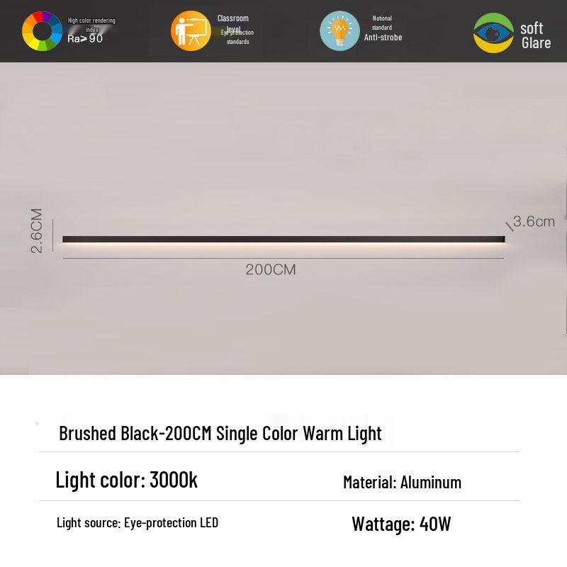 Minimalist Modern Strip Wall Light for Bedroom, Living Room, or Sofa Area