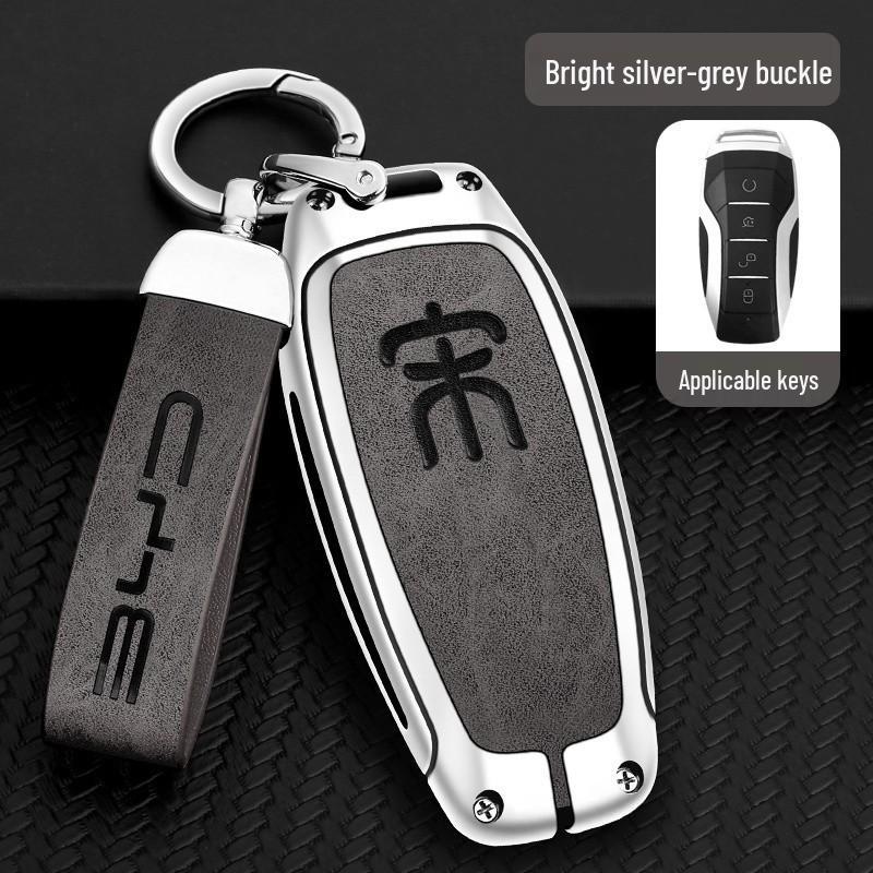 BYD Key Case Metal Shell: Anti-Lost Protection for Song PRO, Han, Tang, Song PLUS, Song MAX, Qin PRO Models.