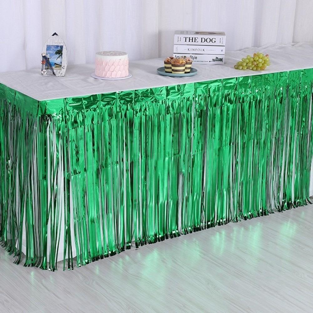 Colorful Table Skirt Tablecloths  For Party Birthday Gatherings Holiday Wedding Decorations