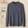 MONTAGUT Men's Merino Wool Mock Neck Sweater