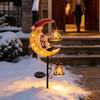 Automated Dusk To Dawn Lights Solar Christmas Garden Stake Light, 31.5 Inch Santa Snowman LED Pathway Lights, Easy Installation Outdoor Lighting