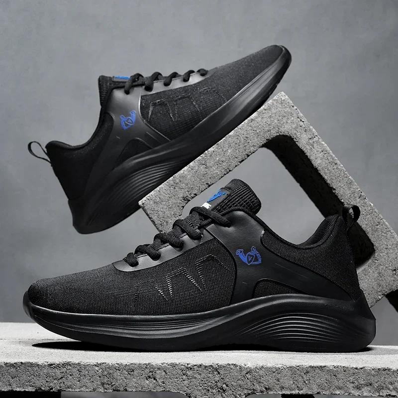 

High Quality Summer Mens Casual Shoes Black Light Breathable Air Mesh Sneakers Boys Fashion Eva Foam Sport Footwear White 39 чорний