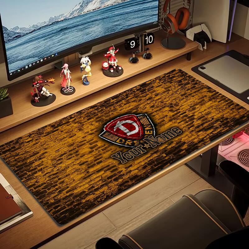 Dynamo Dresden Custom Name Large Size Mouse Pad Large Gaming Table Cushion Non-slip Laptop Tablet Big Mousepad XXL Mat Mini PC Playmat With Lock Edge