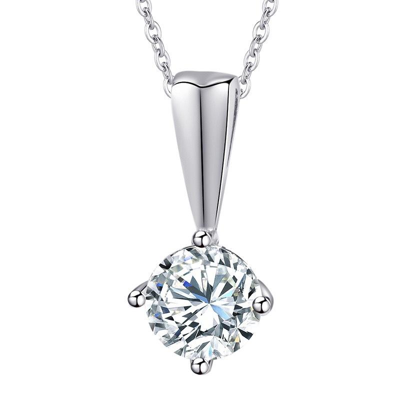 S925 Moissanite Necklace Sterling Silver Niche Design Carat Gift Light Luxury Mozambican Pendant Women