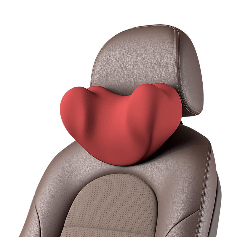 Miling Car Heart-Shaped Headrest and Lumbar Support Pillow Set