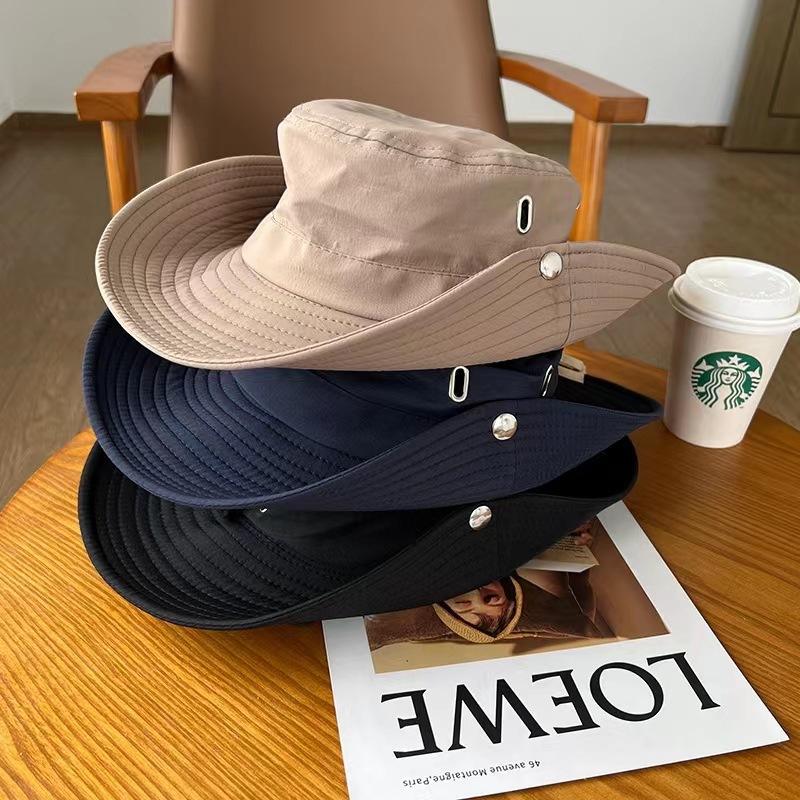 Summer western adult cowboy hat children big eaves mountaineering sun protection shade outdoor seaside bucket hat