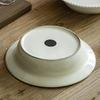 Retro Style Relief Pearl Straw Hat Bowl Household Ceramic Large Bowl Soup Bowl Salad Bowl Tableware Pasta Bowl Restaurant Plate
