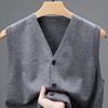 Single Breasted Pullover Autumn Sleeveless Vests Men Work Sweater Knitted Male Waistcoat Jumper Pullovers Roupas Masculinas