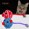 Krásný proužek Nylonové lano s kulatým míčem Myš s dlouhým ocasem Zvonek pro domácí mazlíčky Kočka Kousání Hračka Hračka Domácí zvířata Příslušenství