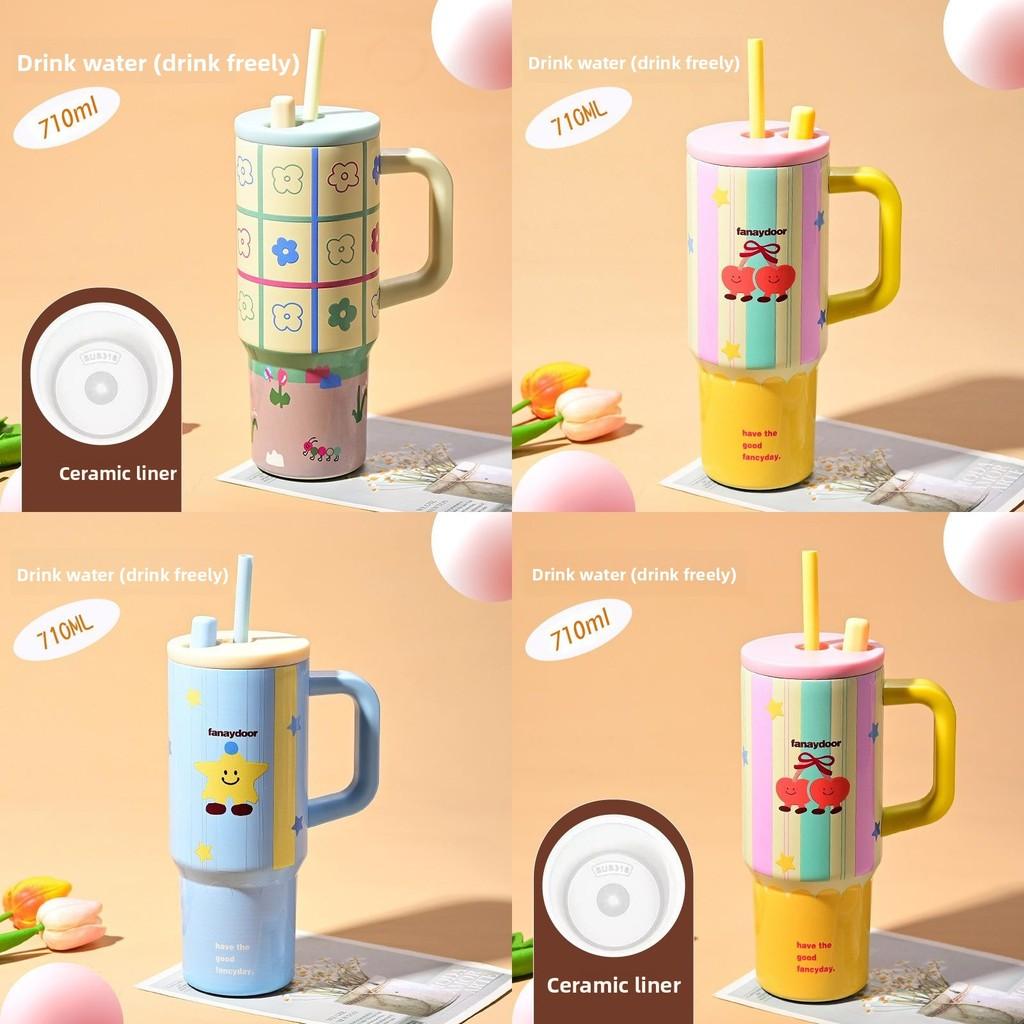 Tonton Ice Keeper Girls Large Capacity Insulated Travel Mug With Handle For Car And Outdoor Use