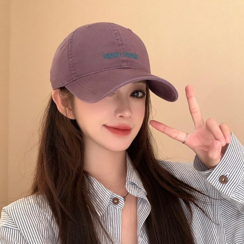 Autumn and winter baseball cap women's soft top hat shows a small face, wide brim cap, enlarged and deepened high quality