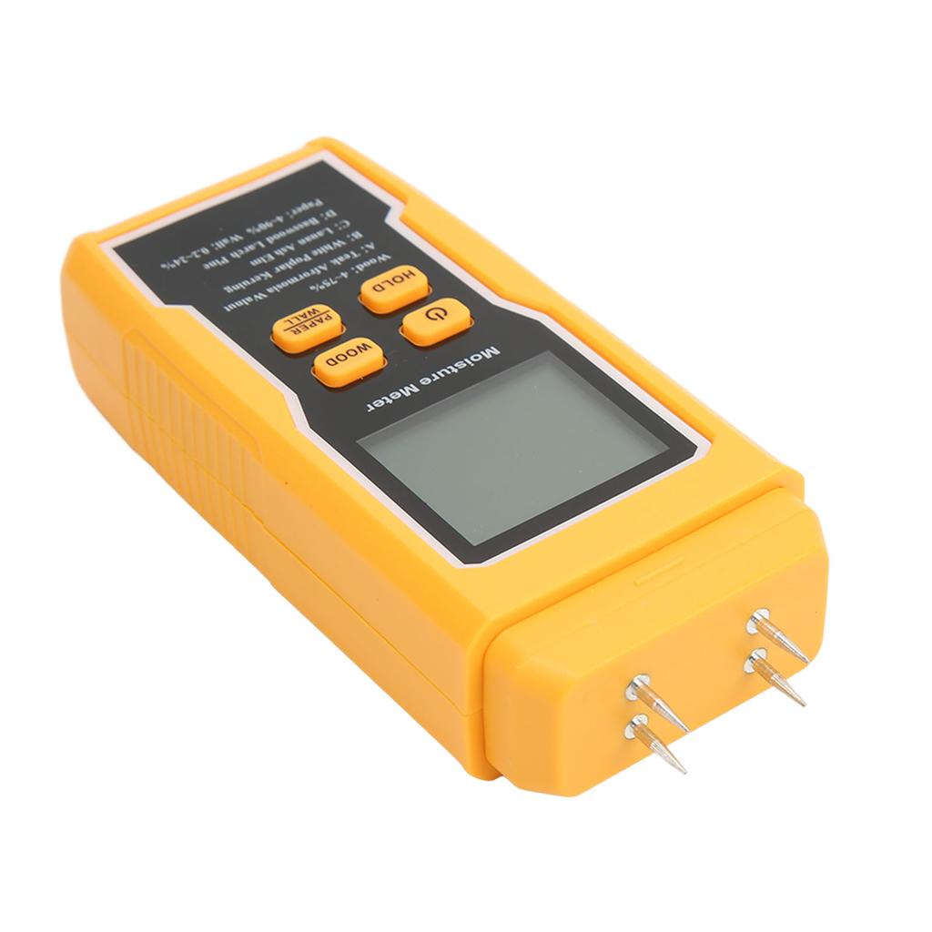 Wood Moisture Meter Humidity Tester Pin Type Large LCD Display with Backlight for Firewood Paper