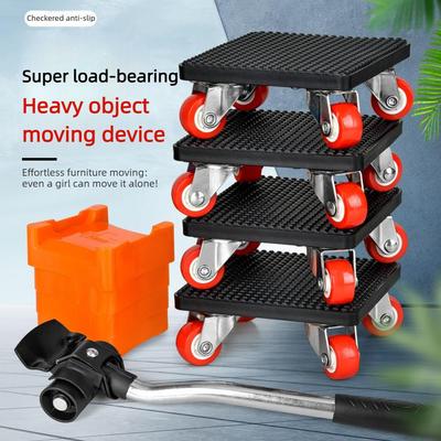 360° Super Heavy Load-bearing Mobile Moving Device Cabinet Handling Universal Tool Universal Wheels Furniture Mover Set