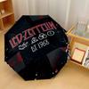 Led Zeppelin Druck 8?Rippen Automatischer Regenschirm Winddicht Leicht Faltbarer Regenschirm Für Reisen im Freien