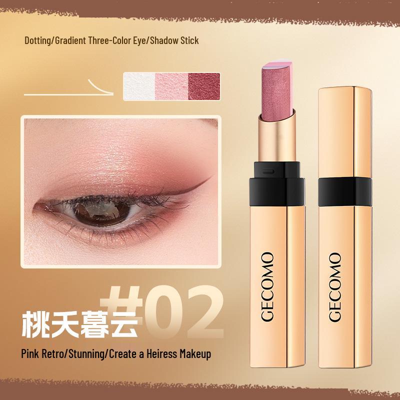 

Gemon Градиентные трехцветные тени-стик: Сияющий финиш, нанесение одним движением, не осыпаются, стойкие, высокопигментированные.