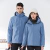 3-in-1 Detachable Down Fleece Lined Jacket Men Women Waterproof Windproof Outdoor Hiking Camping Trekking