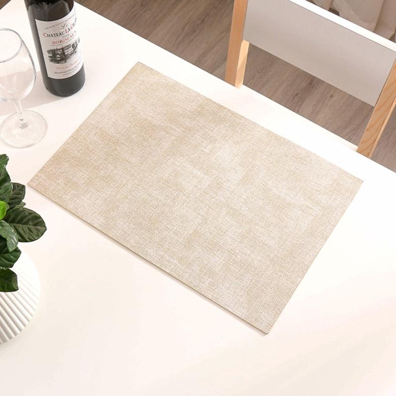 Double Side Leather Placemats And Coasters Waterproof Nonslip Table Mats Set Washable Table Mats For Dining Table