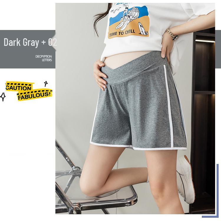 Women's Summer Maternity Wide Leg Low Waist Casual Sports Shorts