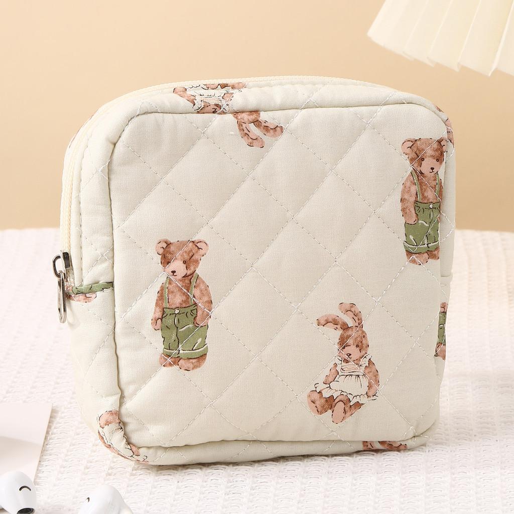 Cotton Feminine Hygiene Pad Storage Bag Large Capacity Breathable Womens Travel Organizer For Daily Use