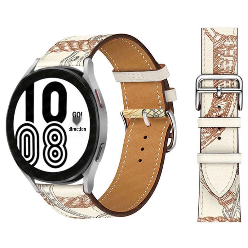 

Кожаный ремешок Hermes для 20/22 мм Huawei GT, Samsung Galaxy, Garmin Venu 20mm