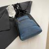 Denim Chain Small Backpack Women's Flip Bucket Bag Travel Backpack