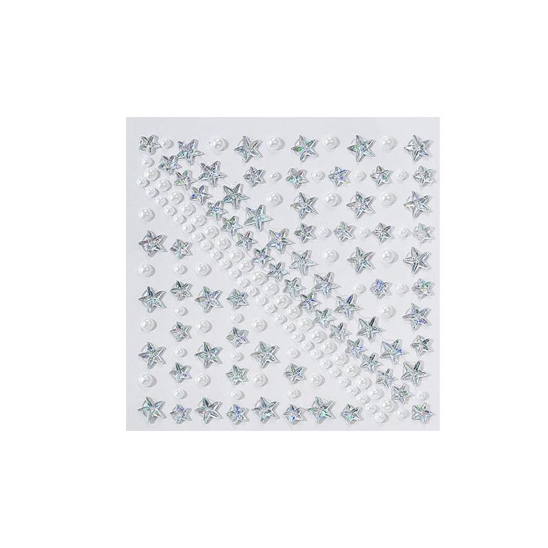 3D Sparkle Stars Heart Acrylic Crystal Stickers Kids DIY Decoration Self Adhesive  Diamond Pearls Gems Stickers Rhinestones