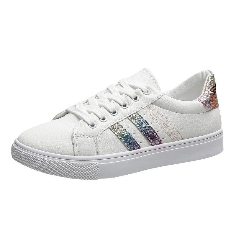 Spring and Autumn Women Sneakers Casual Walking Shoes Woman Flat Lace Up Sneakers Flat-bottomed Casual Shoes