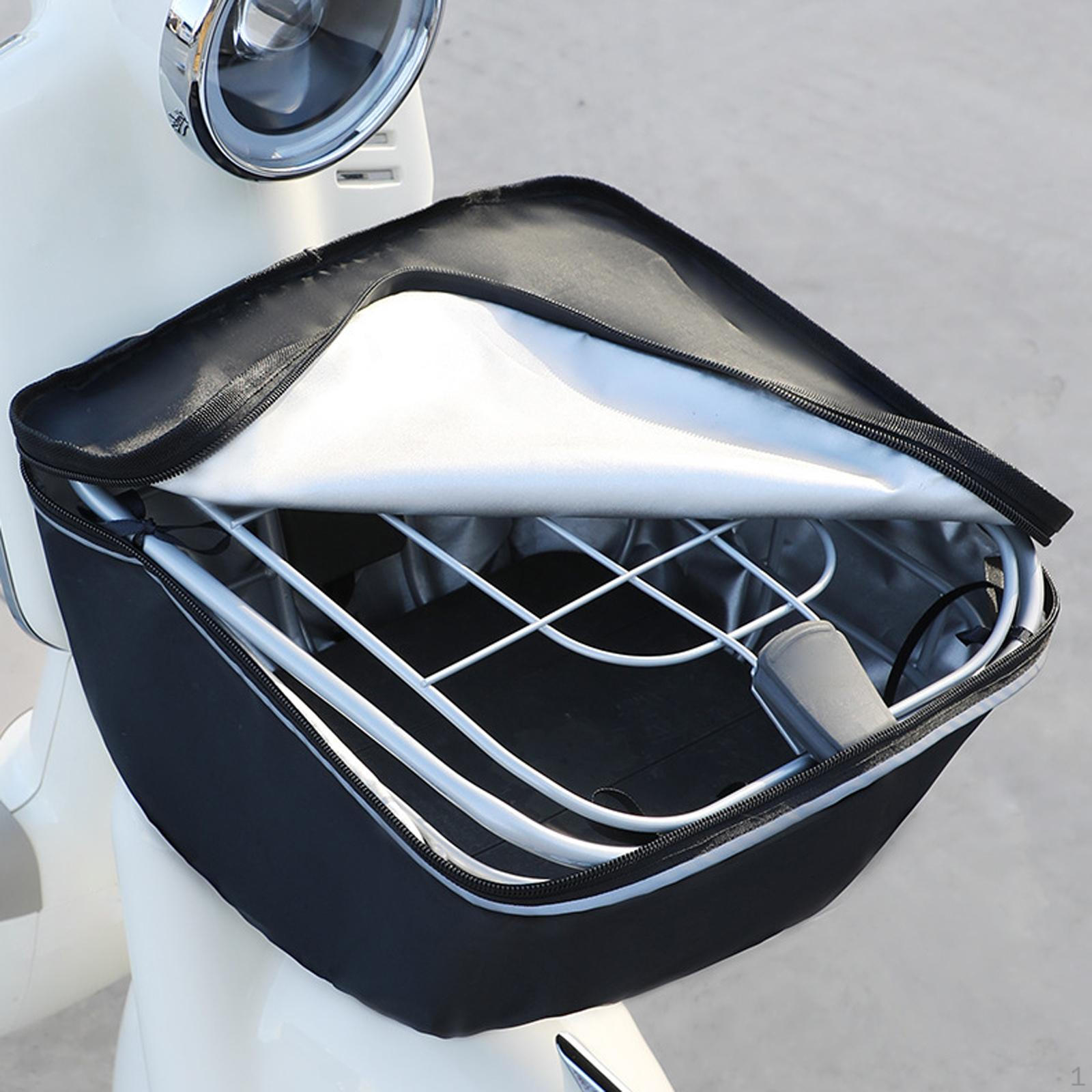 

Крышка велосипедной корзины с двухсторонней застежкой-молнией и сеткой для багажа для велосипеда Black with Strap