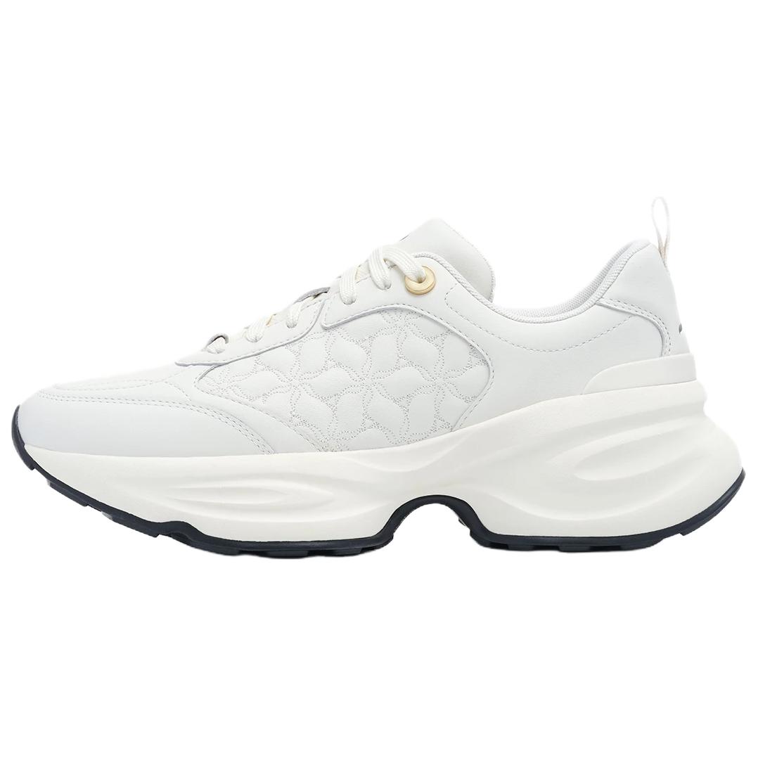 

Li Ning 1990 Minimalist Comfortable Resilient Durable Low-Top Lifestyle Casual Shoes Women sneaker Off-White ALFW004-2 39