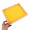 VICASKY 1 Set Sand Tray, Wooden Educational Montessori Sand Tray for Classroom Use, Early Education, Preschool Montessori Toys, Yellow