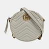 [Pre-Owned] GG Marmont Series Logo Quilted Chain Leather Mini Round Bag - Very Good #1SACT6Y