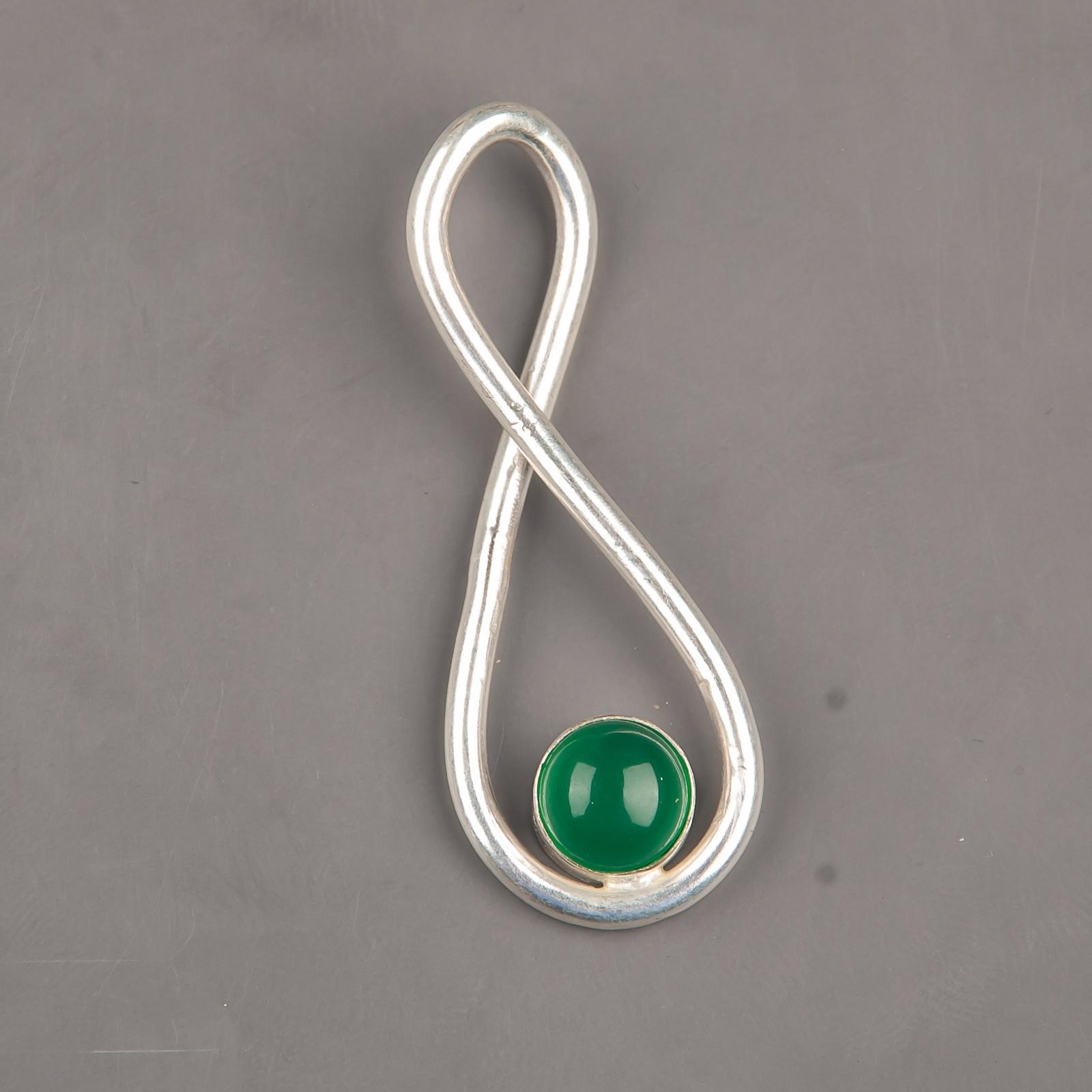 

Green Onyx Cab Gemstone 925 Sterling Silver Jewelry Handmade Women Pendant 1.66 PP-20-17