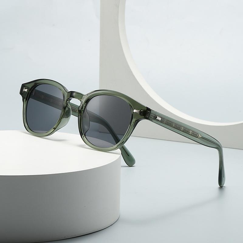  Quality Ins Popular Fashion Women Luxury Sunglasses Round Punk Retro Rivets Shades UV400 Sun Glasses