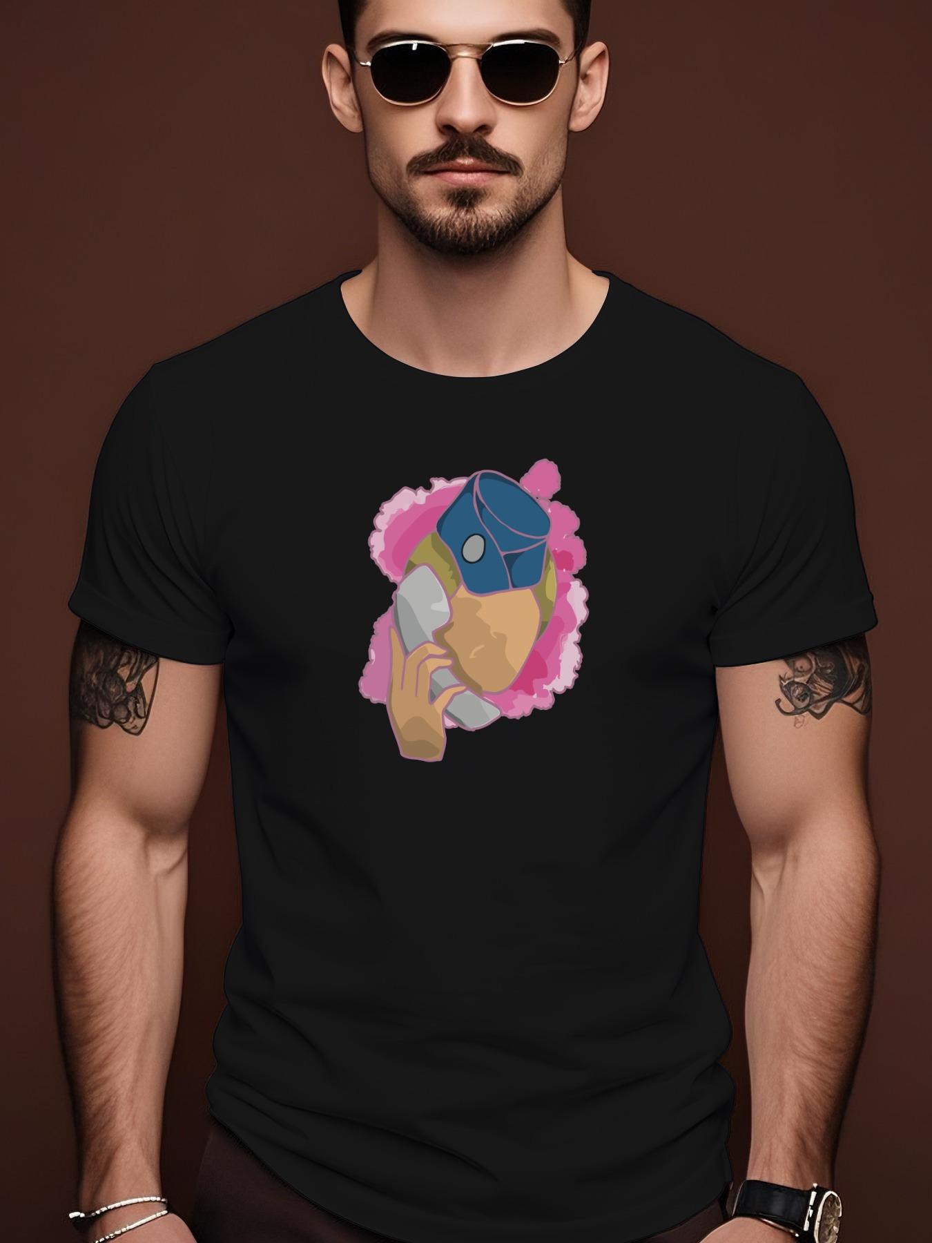 Summer Casual Crew Neck Tshirt with Vibrant Cartoon Chara... XXXXL