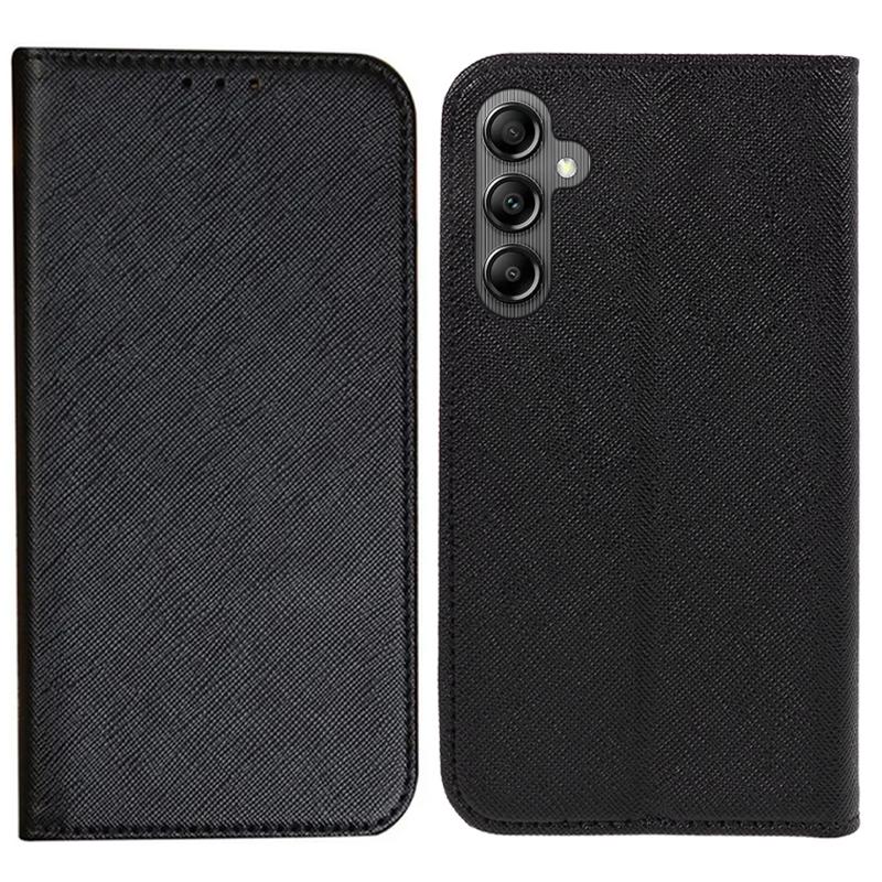 For Samsung Galaxy A56 5G Case Cross Texture Leather Phone Cover Hidden Magnetic