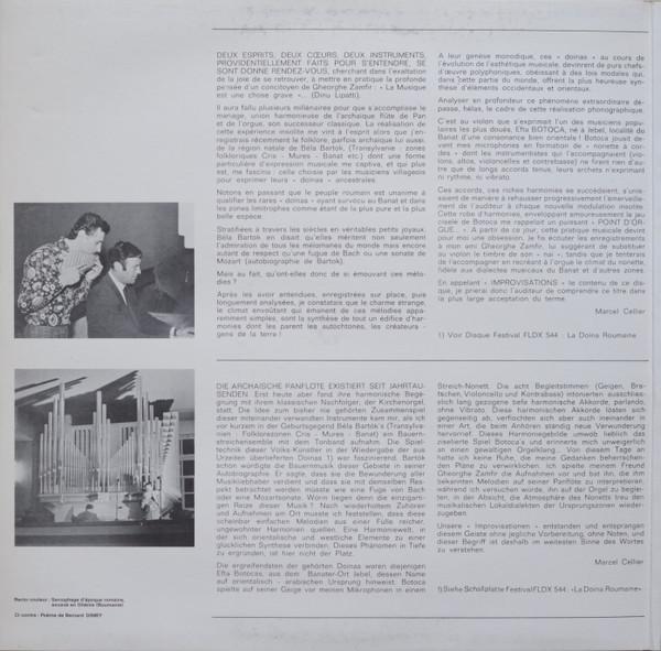

LP Record GHEORGHE ZAMFIR ET MARCEL CELLIER Improvisations Flte De Pan Et Orgu FLD550 Disques Festiva Europe Classical Used