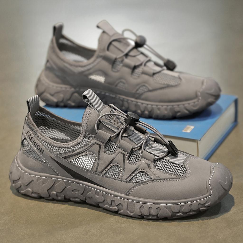 Labor insurance men's shoes summer new breathable hollow net shoes men's non-slip wear-resistant sports shoes casual work shoes board shoes