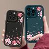 Pink Sakura Pattern Shockproof Case For iPhone 16 Pro Max 15 Plus 14 Pro 13 12 11 XS XR 8 7 TPU Soft Matte Silicone Phone Cover Shell