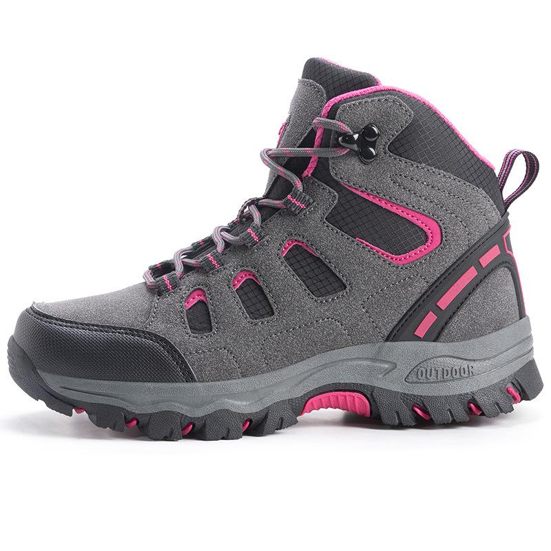 Foreign Trade Mountaineering Shoes Men's High-top Large Size Breathable Anti-splashing Non-slip Camping Shoes Women's Outdoor Mountaineering Shoes Men