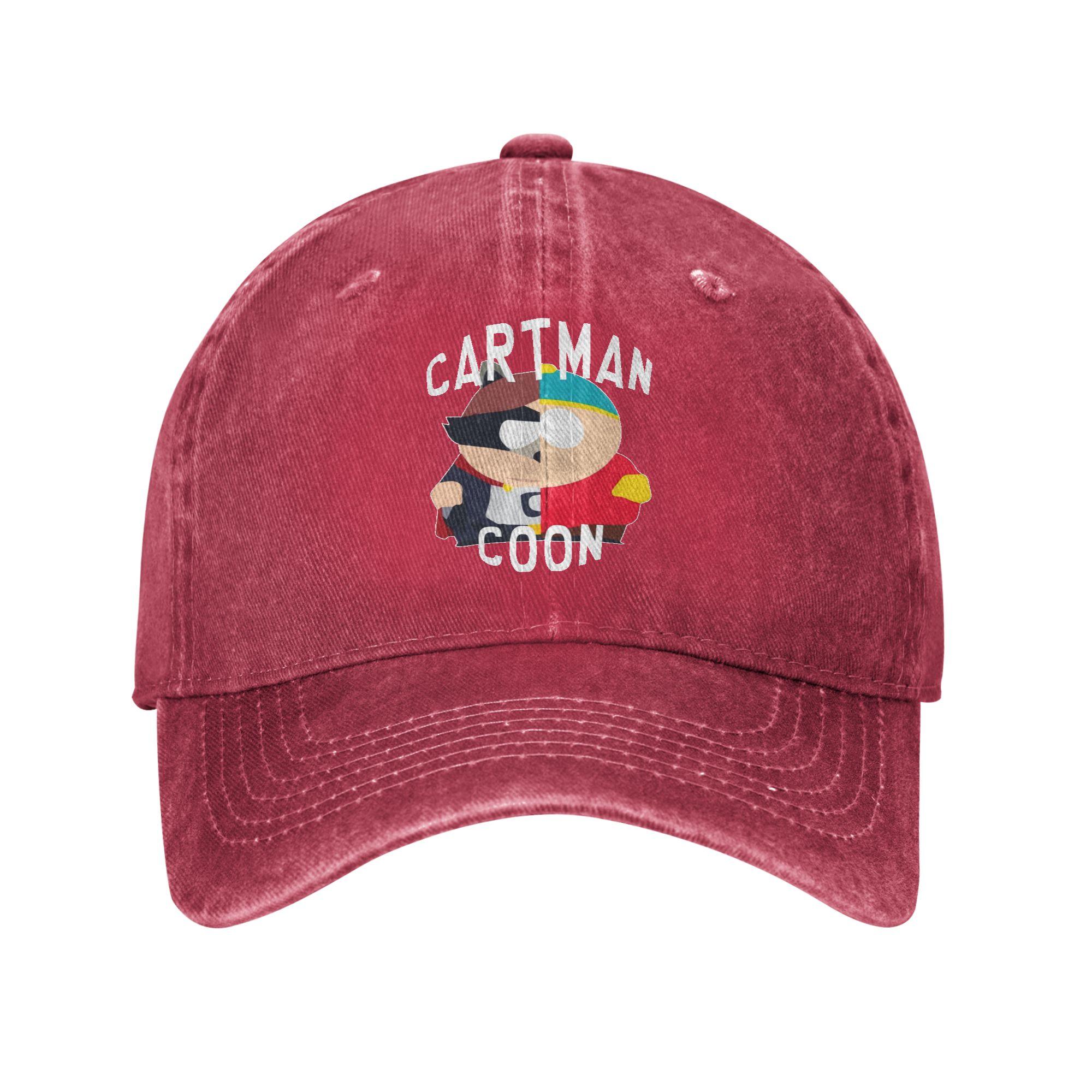 Eric CartUnisex The Coon SouthParks Baseball Cap Distressed Denim Washed Snapback Hat for Unisex Women Unstructured Soft Hats Cap One Size