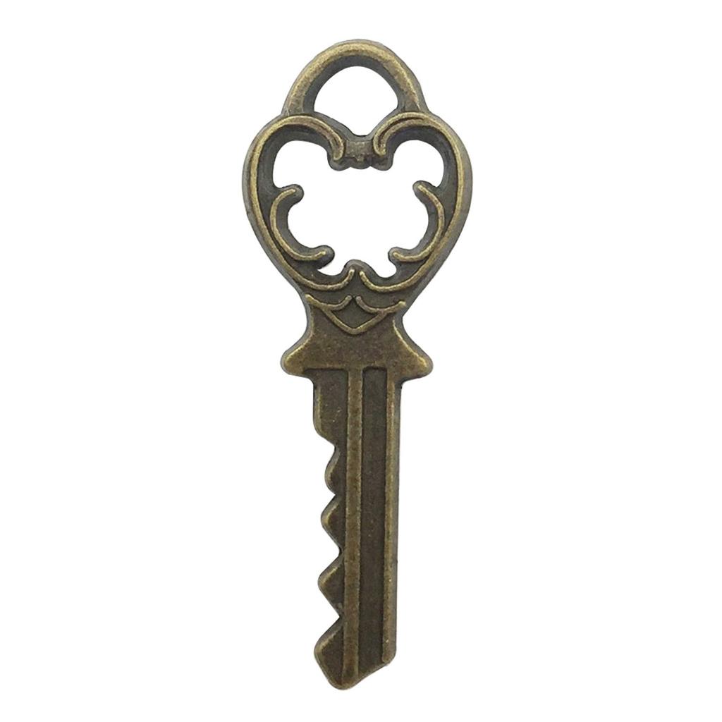 Retro Antique Bronze Color Key DIY Alloy Accessories Fashion Personality Love Pendant