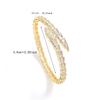 Personality Classic Snake Cuff Bracelets For Women Simple Fashion Shiny Inlaid Zircon Bracelet Bangle Bridal Wedding Party Jewelry