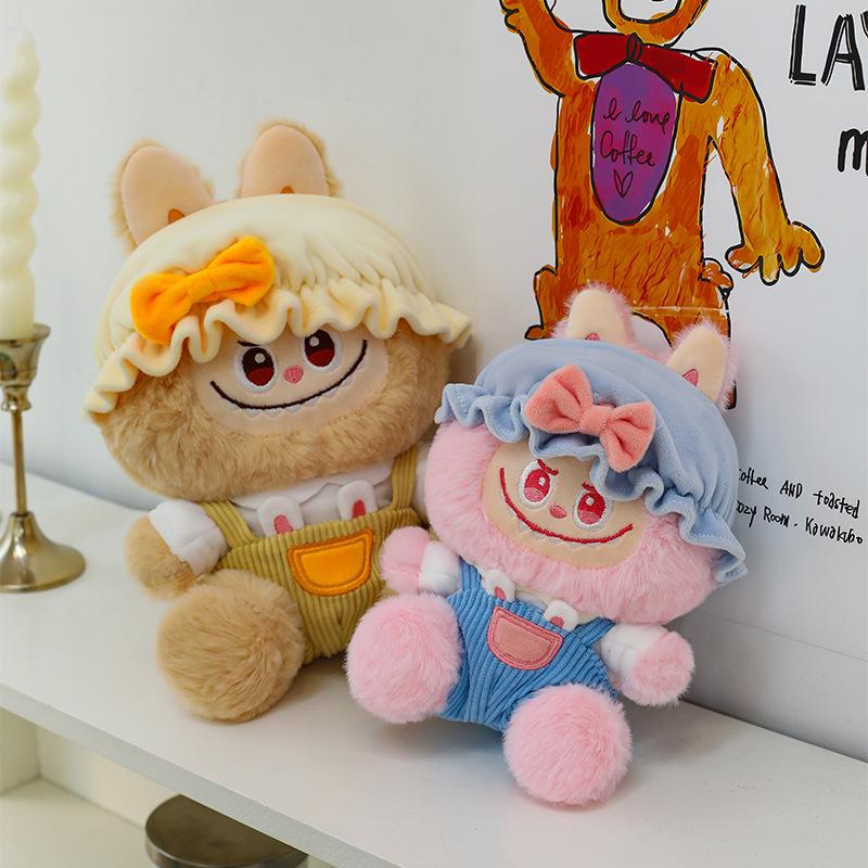 Plush clothed blala doll cute hooded doll ornament couple backpack pendant gift