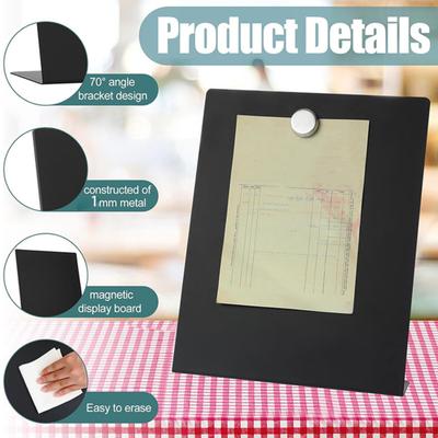 L-förmige Metall-Memoboard Magnetische Oberfläche Desktop-Aufsteller für Notizen Fotos Mehrzweck-Organizer für Büro Heimgebrauch