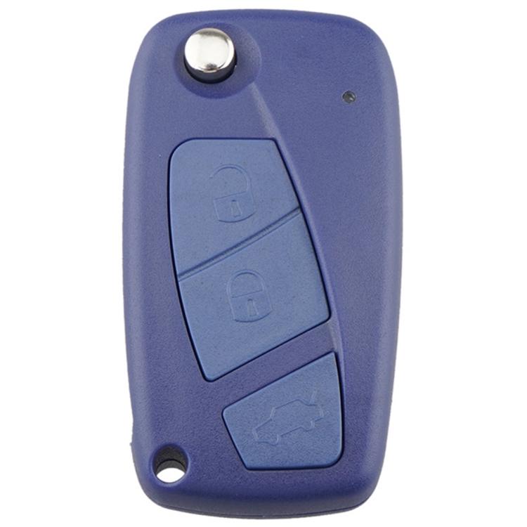 

For FIAT Car Keys Replacement 3 Buttons Car Key Case with Side Battery Holder синій