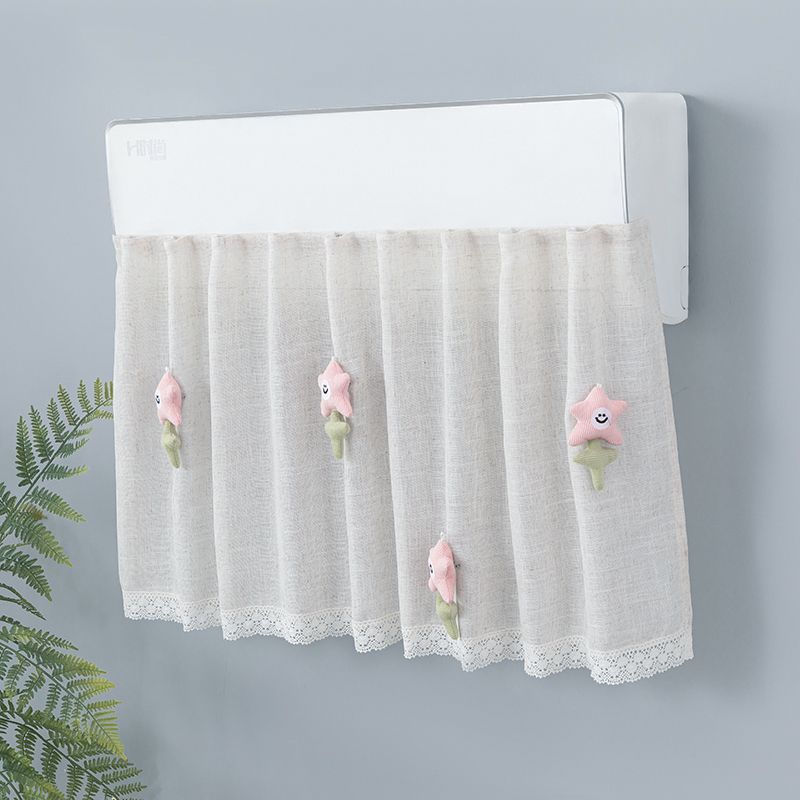 

Украшения на лобовое стекло для кондиционера, солнцезащитные шторки, подвесные ветрозащитные шторы для послеродового периода, шнур, ткань, европейская ткань, пылезащитный чехол для кондиционера Pink stars Main Curtain (No Doll)