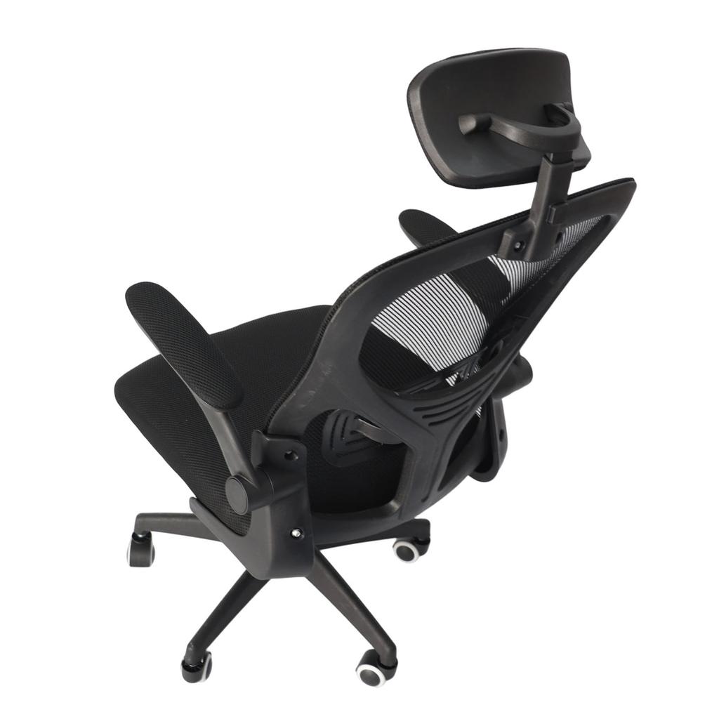 Office Chair Mesh High Back Desk Chair with Lumbar Support 3D Headrest 90 Degree Rotating Armrests Wheels Comfortable