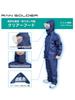 Fukutoku Sangyo Regenmantel Ober- und Unterteil Set 8L Marineblau Unisex Wasserdichte Regenbekleidung RAIN SOLDIER Herren Damen