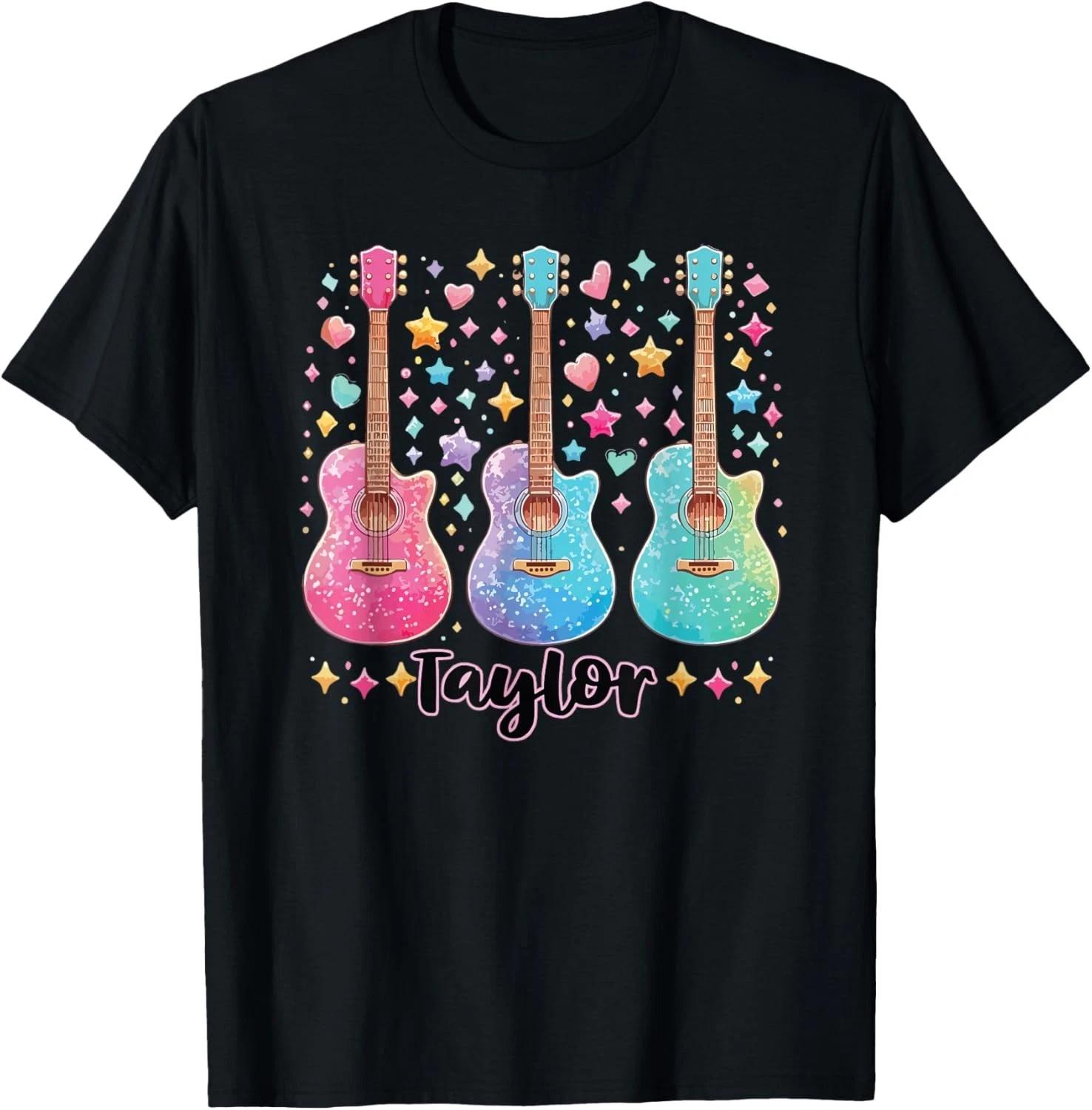 Girl Taylor First Name Personalized Groovy 80.s Pink Gift Unisex T-Shirt 4XL