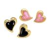 Versatile Iridescent Heart-Shaped Stainless Steel Stud Earrings